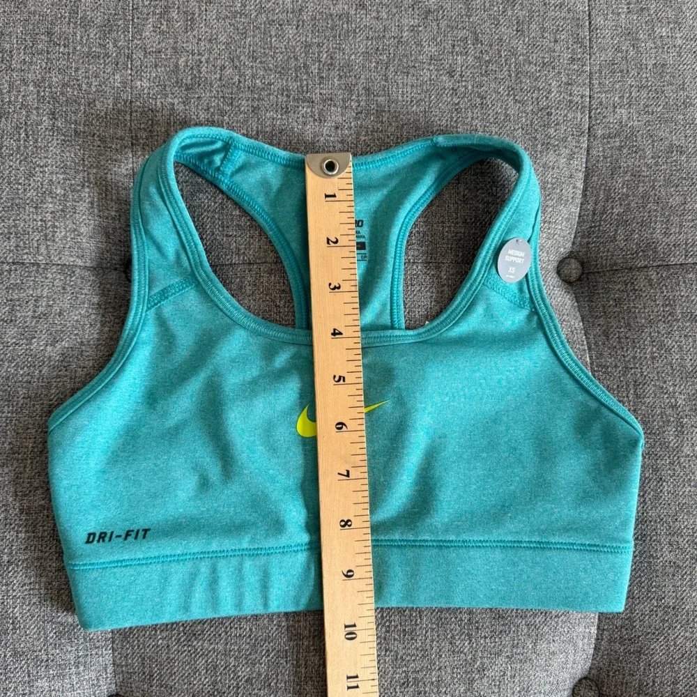 Nike Pro Womens Dri-FIT Medium Support Racerback Sports Bra Teal Heather XS NEW